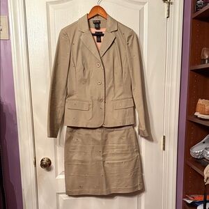 Rafaella Tan Blazer and Skirt Set